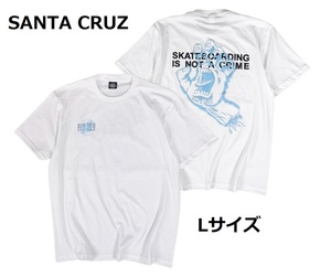 即決　新品　送料無料　サンタクルーズ　半袖Tシャツ　L　ストリート系　白　カリフォルニア　CA　LA　サーフィン　ボード　アウトドア