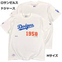 即決　新品　送料無料　ドジャース　LA　MLB　半袖　Tシャツ　白　M　野球　ベースボール　大リーグ　ロサンゼルス　大谷翔平　野球観戦　_画像1