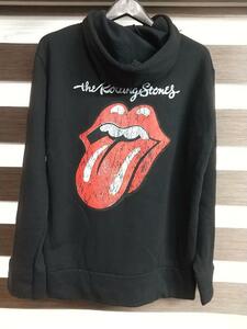 即決　新品　送料無料　ローリングストーンズ　パーカー　リップアンドタン　stones　ストーンズ　殿堂　ロック　バンド　黒