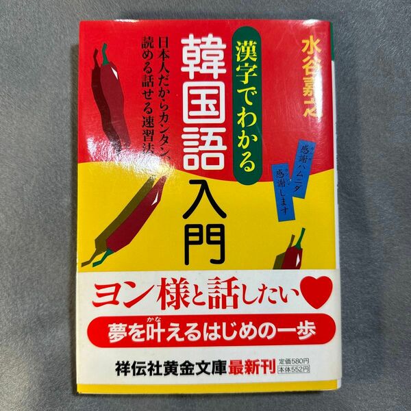 漢字でわかる韓国語入門　日本人だからカンタン、読める話せる速習法 （祥伝社黄金文庫） 水谷嘉之／著