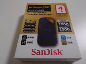 未開封新品　SanDisk　サンディスク エクストリーム プロ ポータブルSSD　 USB 3.2 Gen 2x2　SDSSDE81-4T00-J25