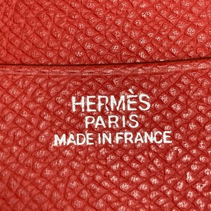 【IT327FHP9UCW】HERMES エルメス アジェンダPM シェーブル レザー 手帳カバー □I刻印 赤 レッド ペン付きの画像6