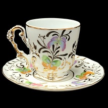 【ITAHC7H99KES】美品 Fine porcelain ファインポーセレン カップ＆ソーサー 蝶々モチーフ 金彩_画像3