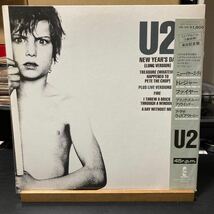 U2 サイン色紙付き【New Year's Day】Polystar 18S-183 LP 帯付 ミニアルバム Rock 1983_画像2