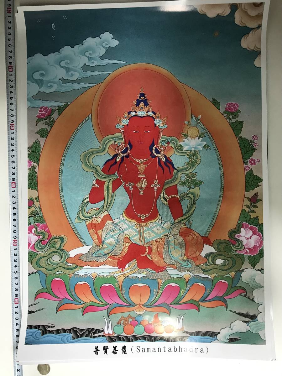 البوذية التبتية ماندالا اللوحة البوذية ملصق كبير 572 × 420 مم 10327, عمل فني, تلوين, آحرون