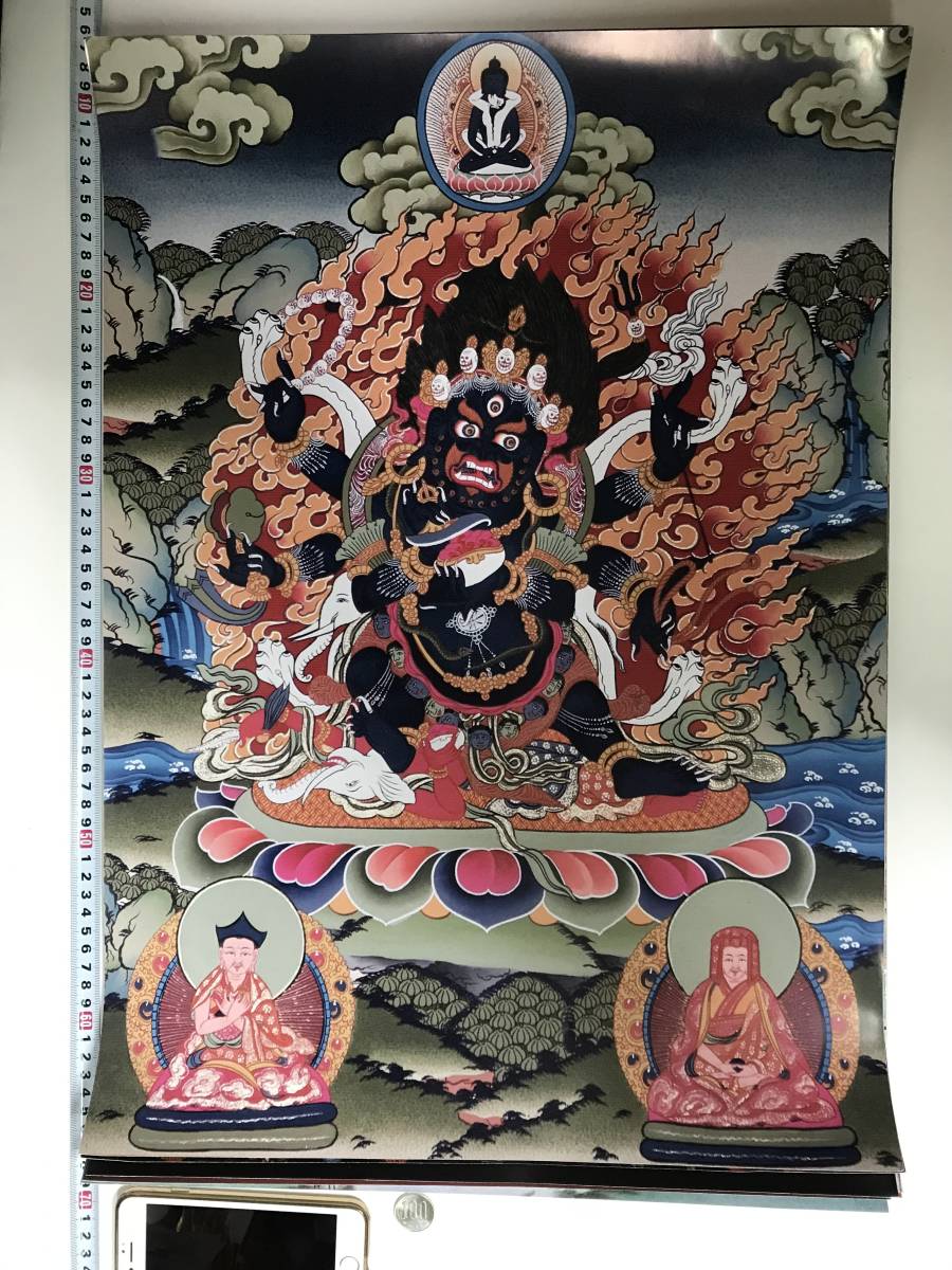 तिब्बती बौद्ध धर्म मंडल बौद्ध पेंटिंग बड़ा पोस्टर 572 x 420 मिमी 10382, कलाकृति, चित्रकारी, अन्य