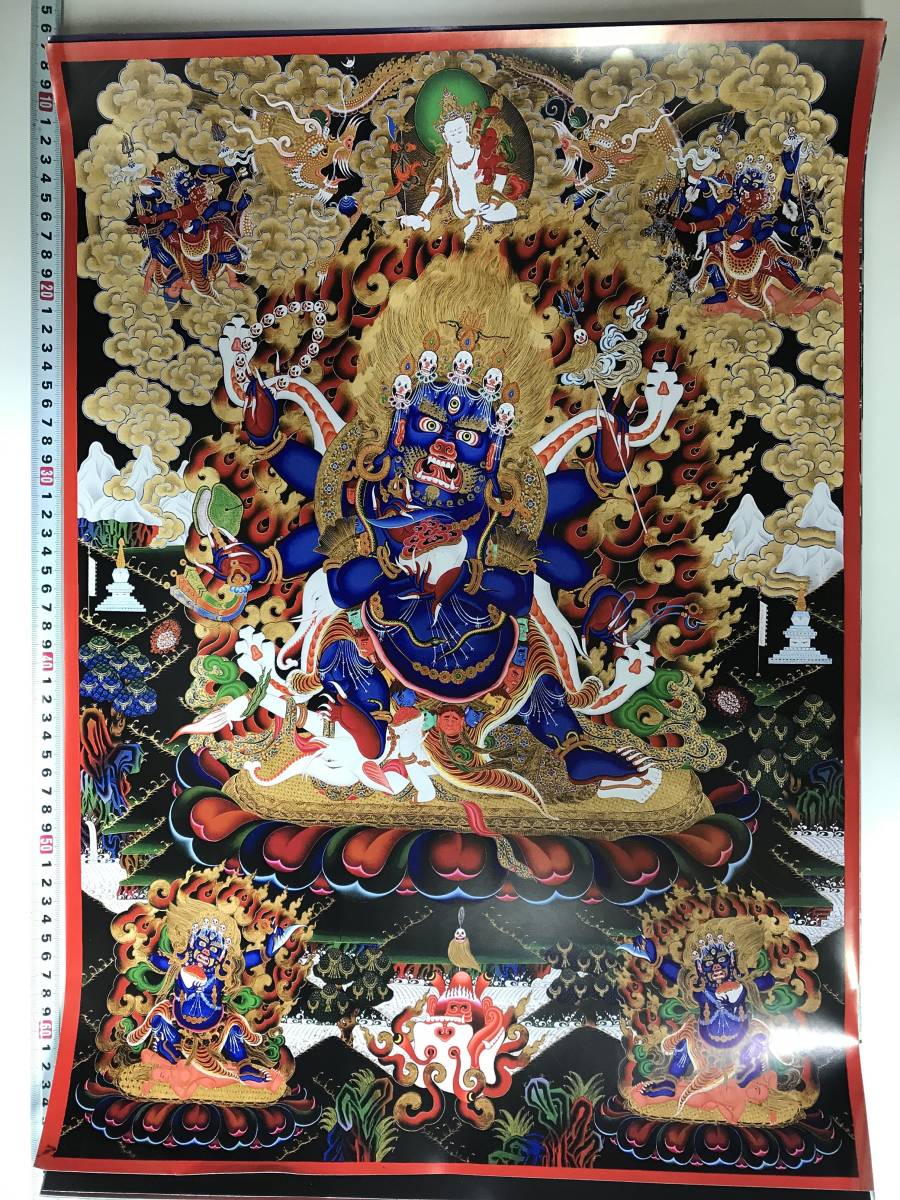 البوذية التبتية ماندالا اللوحة البوذية ملصق كبير 572 × 420 مم 10384, عمل فني, تلوين, آحرون
