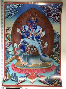 Art hand Auction Budismo tibetano Mandala pintura budista cartel grande 572 x 420 mm 10399, obra de arte, cuadro, otros