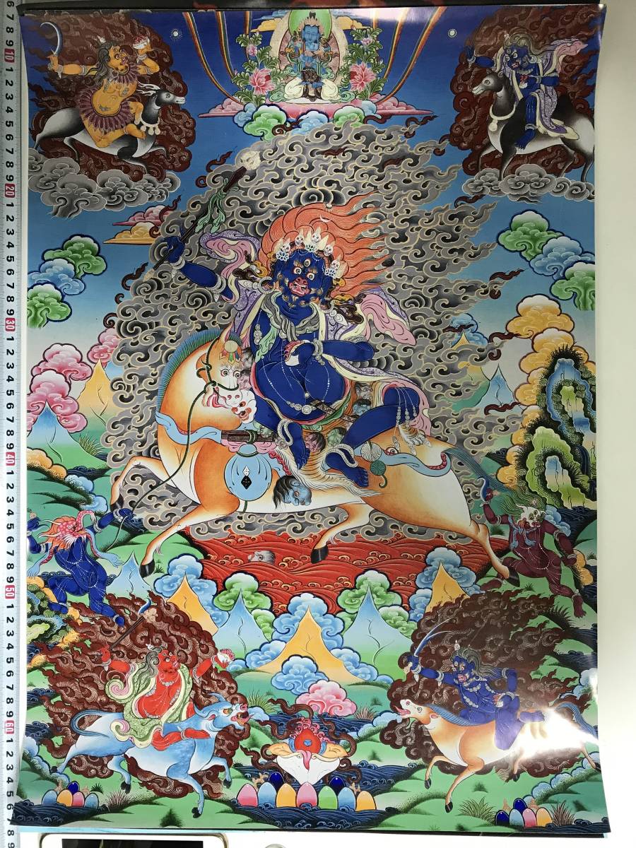 Tibetan Buddhism Mandala Buddhist Painting Large Poster 572 x 420mm 10479, artwork, painting, others