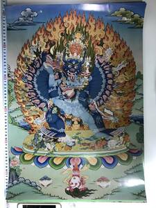 Art hand Auction Budismo tibetano Mandala pintura budista cartel grande 572 x 420 mm 10404, obra de arte, cuadro, otros