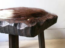 スペイン　アンティーク　「ARTEMIR」３本脚　スツール　ポニースキン付　B　羊飼いの椅子　シェファードチェア　 /ヴィンテージ　天然木_画像8