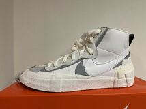 sacai × NIKE BLAZER MID WHITE / WOLF GREYサカイ × ナイキ ブレーザーミッド ホワイト/ウルフグレー_画像2