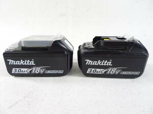 43/Ω198★makita（マキタ）バッテリ BL1830B DC18V 3.0Ah 2個セット★中古品・キズあり品・動作OK