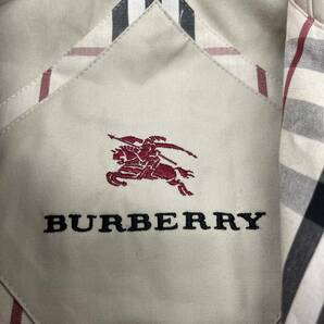 BURBERRY LONDON ステンカラーコート ロングコート 三陽商会 ノバチェック 刺繍ロゴ 比翼仕立て バーバリーロンドン【送料一律/同梱可能】Lの画像9