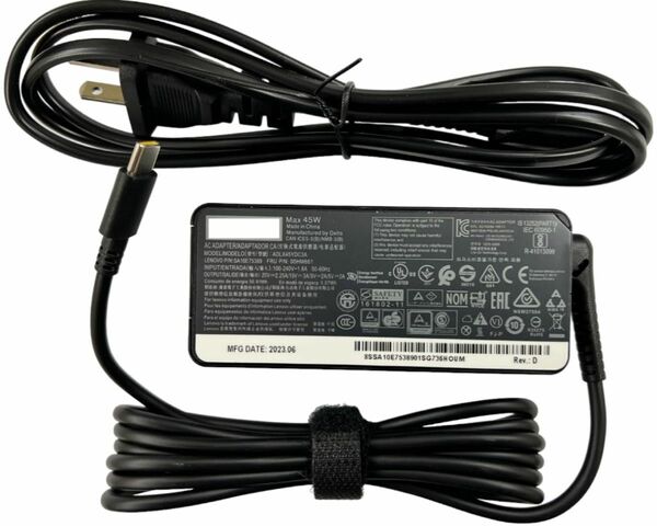Lenovo ノートパソコン対応 45W USB-C/USB Type-C 電源アダプター Yoga ThinkPad 