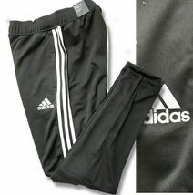 新品 正規品 【メンズXXL】 黒 adidas アディダス ゴルフに最適 ジャージ パンツ スリーライン 春夏 オールシーズン スリムテーパード _画像1