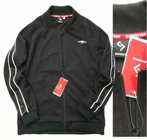 ^B134 new goods [ men's L] black Golf optimum super Star (SUPERSTAR) Bomber jacket jersey slim Fit 