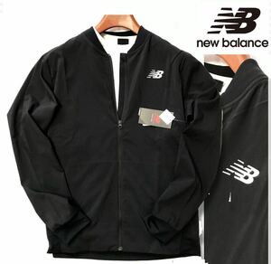 新品【日本Mサイズ】黒 春夏 ニューバランス ゴルフに最適 ジャケット オールシーズンNew Balance GOLF ボンバージャケット ma-1