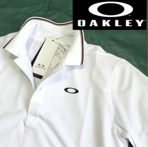 ♯C058 新品【日本XLサイズ】白 ゴルフ 新品 オークリー Enhance SS Polo Essential 12.0ポロシャツ 半袖 吸汗速乾 総柄 OAKLEY