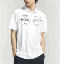 新品【メンズXXL(XO)】白 ゴルフ DESCENTE MOVE SPORT デサントムーヴスポーツ SUNSCREEN COOL 吸汗速乾 ポロシャツ高品質 さらさら_画像2