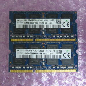 R200★SK hynix DDR3L PC3L-12800S 11-13-F3 8GB×2 計16GB 動作品の画像1