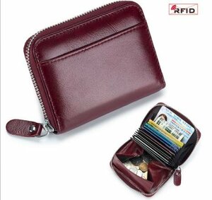 ミニ財布 メンズ レッド 本革 財布 さいふ 小銭入れ がま口財布 薄型 コインケース カードケース スキミング防止 n516