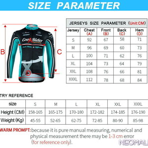 ☆1スタ☆ MERSTEYO サイクリングウェア 長袖 XL 自転車 ウェア サイクルジャージ 吸汗速乾防寒 新品 インポート品【761】の画像5