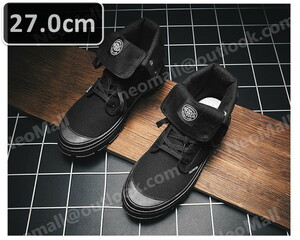1スタ 新品 メンズ ショートブーツ 【974】 ブラック 27.0cm メンズ靴 シューズ メンズ 防寒 防滑 冬用靴