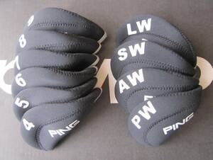 【良品】HEADCOVERS　IRON　BK （PING）　　