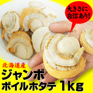 【1円～】ジャンボ２Lサイズ【ボイルホタテ貝1ｋｇ(16-20粒）】解凍800ｇ【北海道産】[冷凍]２Lボイルデカホタテ帆立ほたて