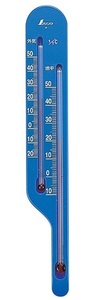 ゆうパケ可 シンワ 地温計 O-4 地温気温用 ブルー 72639 サイズ245x35x7mm 。