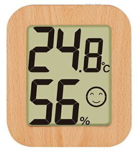 小型便 シンワ デジタル温湿度計 環境チェッカー 木製 73234 ライトブラウン 124x109x23mm 測定範囲 温度:0～50℃ 湿度:20～95％ 。