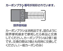 ゆうパケ可 (マキタ) カーボンブラシ 195022-4 呼び番号:CB-441 交換の際は2個とも同時に交換してください 2個入 makita_画像2