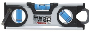 小型便 シンワ ハンディレベル MEGA-MAG 150mm 白 マグネット付 品番73132 水平器 。