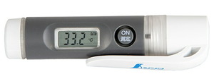 小型便 シンワ 放射温度計 F-2 防塵防水 スリムクリップ 73039 非接触方式 防塵・防水仕様(IP67) 距離係数1(距離)：1(測定範囲直径) 。