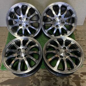 SPORTホイール 14インチ 14×5.5J OFF;+38 PCD;100-4H ハブ径;約66mm 傷あり、錆びあり 4本 