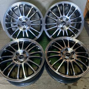 EUROSPEEDホイール 17インチ 17×7J OFF;+48 PCD;114.3-5H ハブ径;約72mm 傷あり、ガリ傷あり、サビあり 4本 