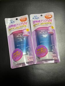 スキンアクア トーンアップUVエッセンスa ラベンダー 80g 日焼け止め エッセンス 顔・からだ用　2本