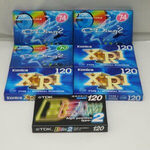 1円【未使用】 カセットテープ ハイポジ 　光るカセット　CDing2　XR1　TDK　7個セット　未使用品/41