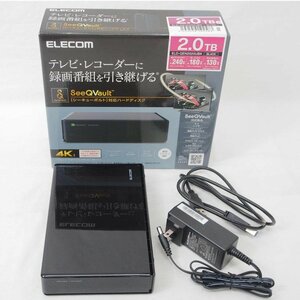 1円【ジャンク】ELECOM エレコム/シーキューボルト対応ハードディスク　2.0TB/ELD-QEN2020UBK/78