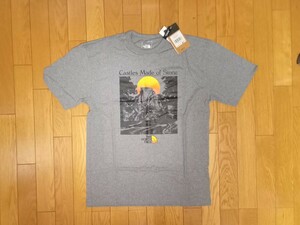 未使用品 The North Face ノースフェイス コットン Tシャツ 厚手 サイズS グレー