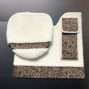  leopard print three point set ( white ) new goods [ made in Japan ]