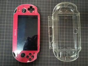 PSvita Playstation VITA 本体・カバーのみ PCH-1000 SONY プレイステーションヴィータ 赤 中古品 動作品 ジャンク扱い