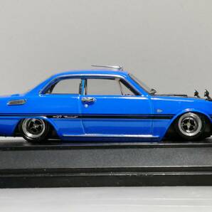 1/43 MMP ISUZU BELLETT 1600 GTR (1969）改 アルミ 深リム ローダウン 改造 ベレット カスタムの画像7