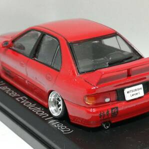 1/43 ノレブ Mitsubishi Lancer Evolution Ⅰ (1992）改 アルミ 深リム ローダウン 改造 ランエボⅠ デカール カスタム 国産名車の画像6