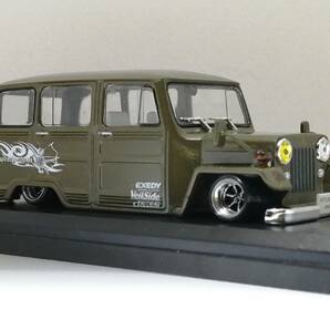 1/43 ノレブ Mitsubishi Jeep J30 (1961）改 アルミ 深リム ローダウン 改造 ジープ デカール カスタム 国産名車 アシェットの画像3