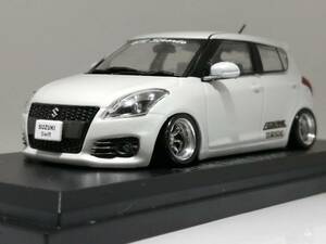 1/43 ノレブ Suzuki Swift (2012）改 アルミ 深リム ローダウン 改造 スイフト デカール カスタム 国産名車 アシェット 