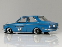 1/43 MMP TOYOTA COROLLA 1100 (1966）改 アルミ 深リム ローダウン 改造 カローラ F・Rスポ Mooneyes デカール カスタム_画像4