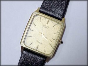 ジャンク品 SEIKO/セイコー◆DOLCE/ドルチェ 5931-5550◆メンズ 腕時計 SS クォーツ QZ レザーベルト 革ベルト