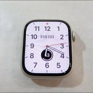 美品 Apple アップル◆Apple watch series7/MKNE3J/A◆41mm スターライトアルミニウムケース/スターライトソロループ(サイズ7) GPSモデルの画像2